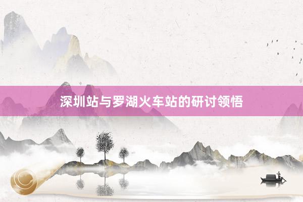 深圳站与罗湖火车站的研讨领悟